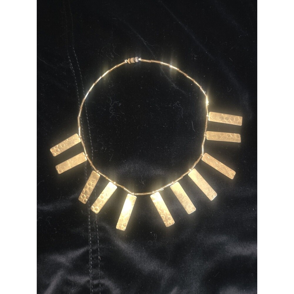 Vintage Handmade Gold Tone Necklace – Unique Statement Piece